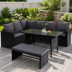 Comfortable 9-Seater Sofa Lounge Set with Storage Cover