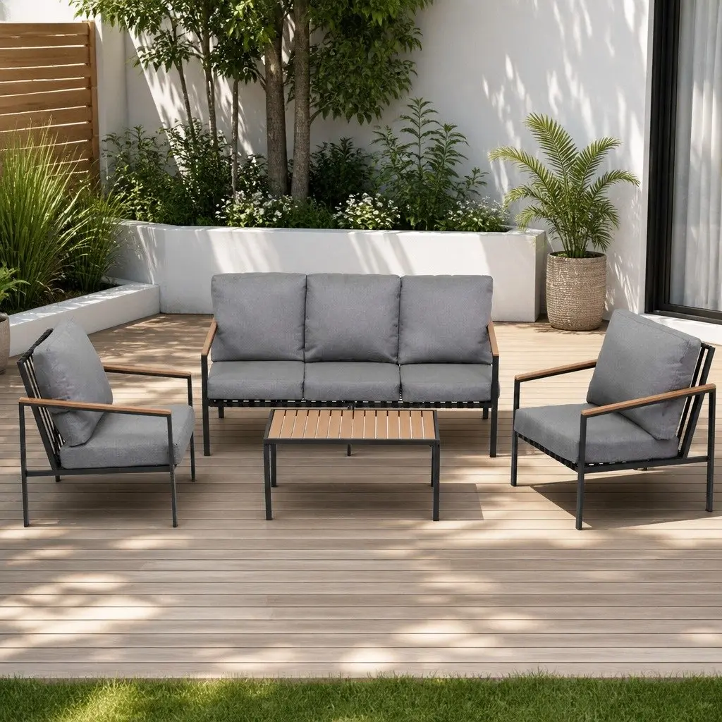 4-Piece Outdoor Lounge Set for Five