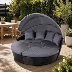 Comfortable Outdoor Day Bed with Adjustable Canopy