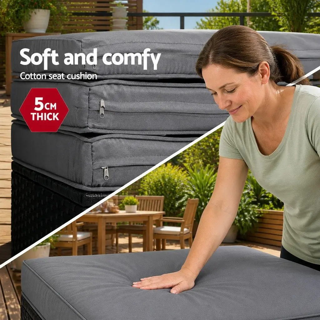 Outdoor Day Bed with Adjustable Canopy