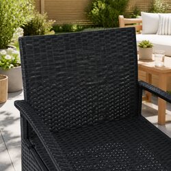Warm and Inviting 3-Piece Outdoor Lounge Set in Black