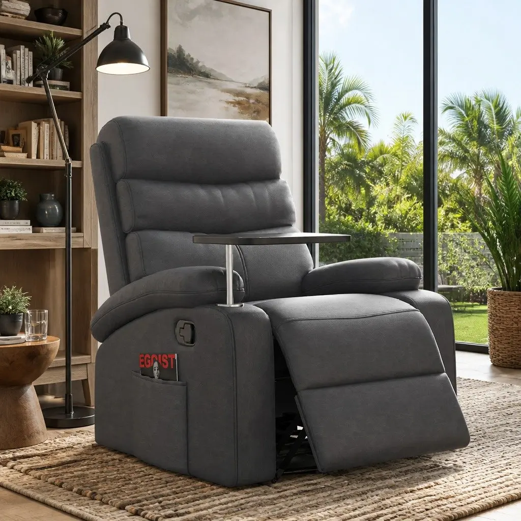 Grey Massage Recliner Chair with Remote Control