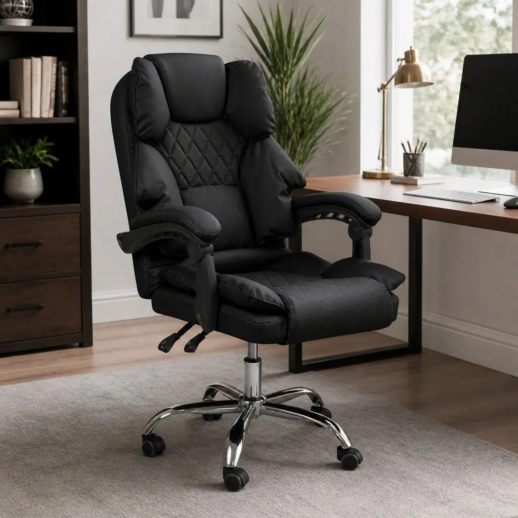 Gaming Chair Office Computer Black Ergonomic Reclining Seat