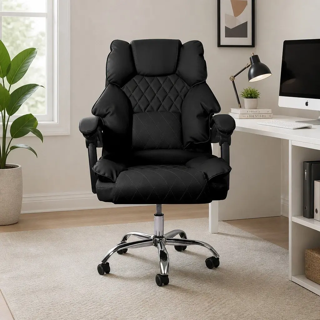 Gaming Chair Office Computer Black Ergonomic Reclining Seat