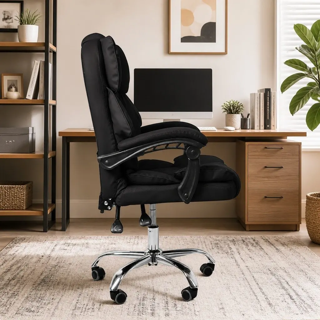 Gaming Chair Office Computer Black Ergonomic Reclining Seat