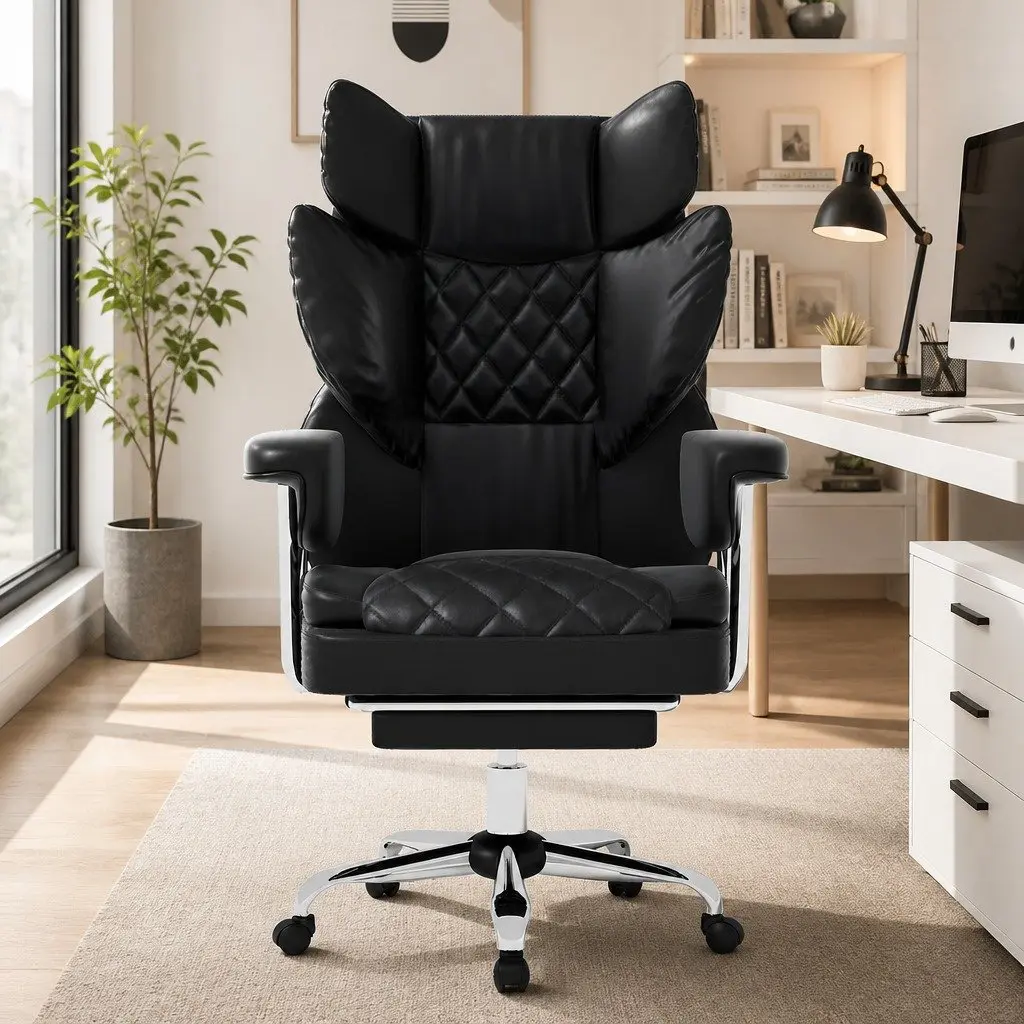 Gaming Office Chair High Back Reclining Swivel Computer Seat Adjustable 90-135°