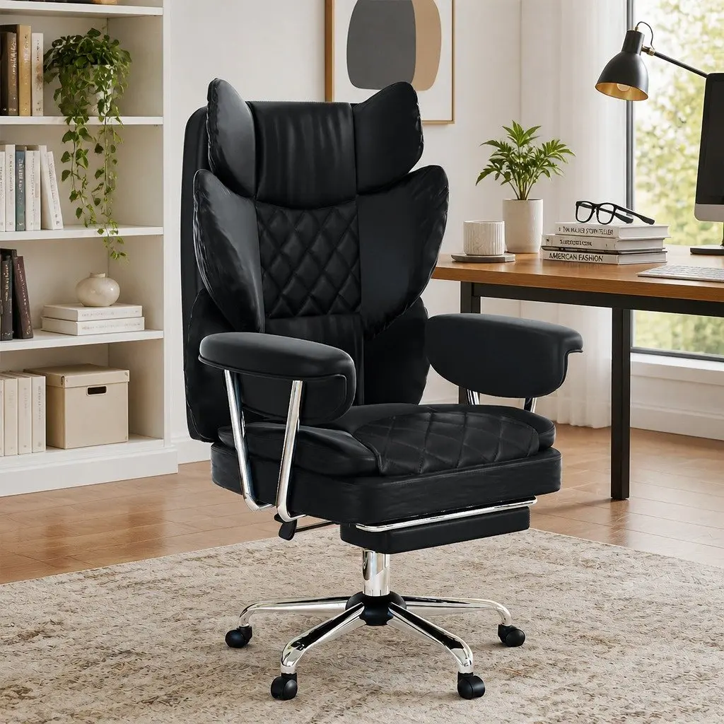Gaming Office Chair High Back Reclining Swivel Computer Seat Adjustable 90-135°