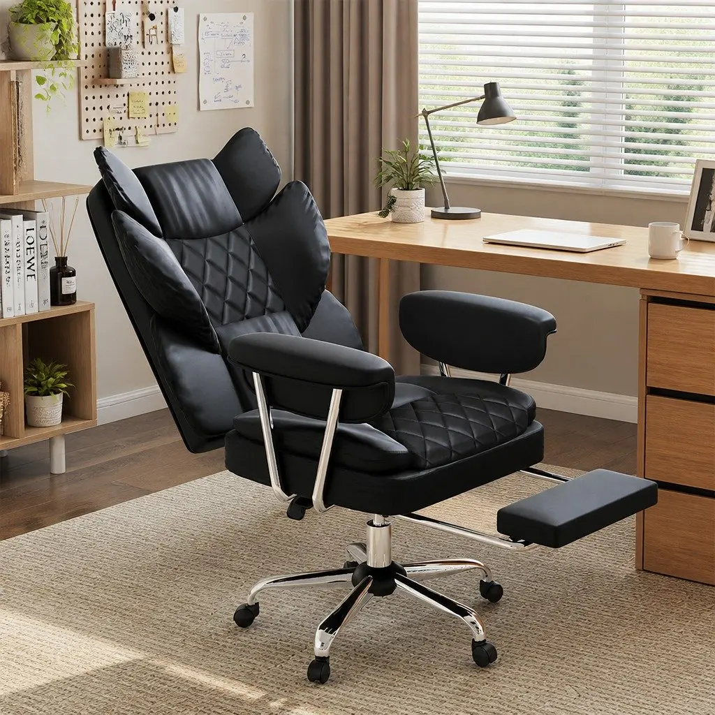 Gaming Office Chair High Back Reclining Swivel Computer Seat Adjustable 90-135°