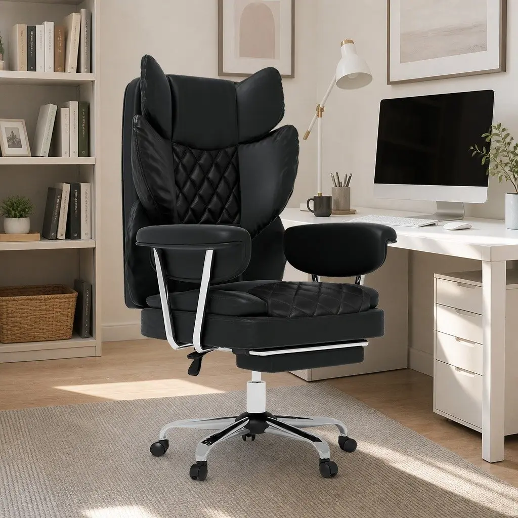 Gaming Office Chair High Back Reclining Swivel Computer Seat Adjustable 90-135°