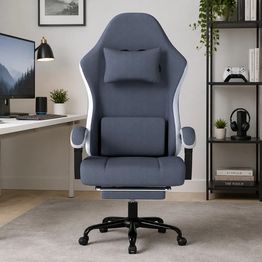Office Chair Ergonomic Reclining High Back Swivel Desk Seat Black Beige