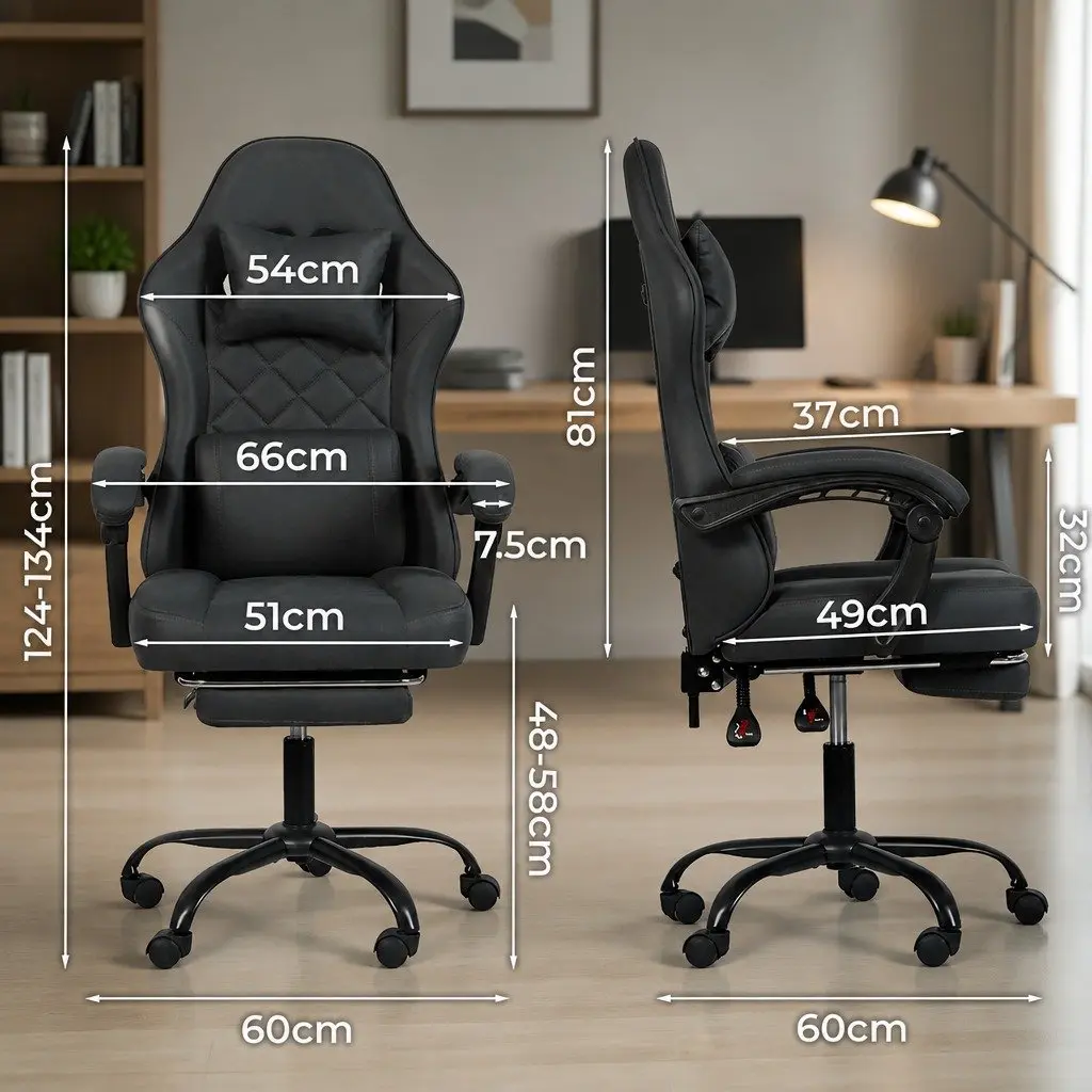 Office Chair Ergonomic High Back Reclining Deep Grey