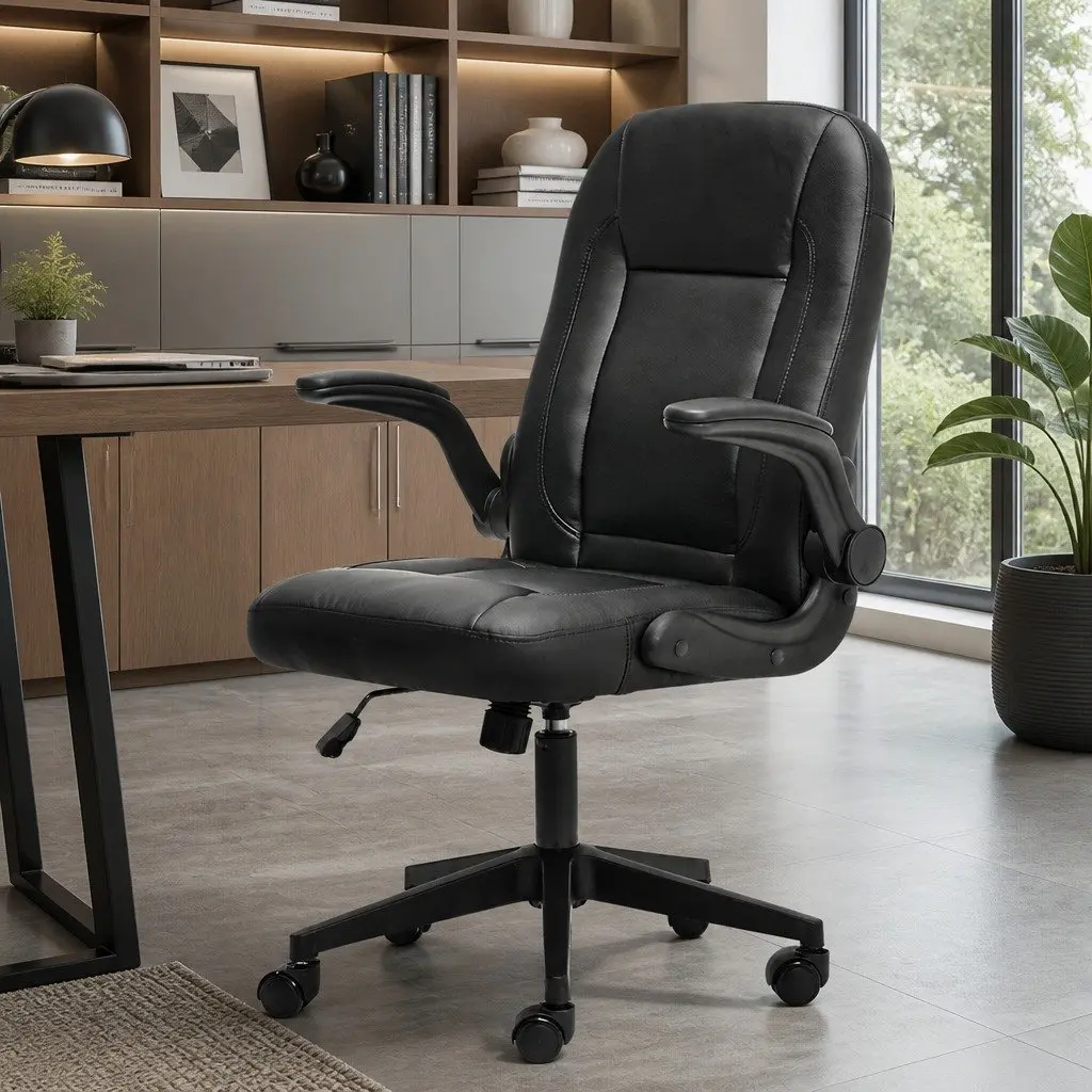 Executive Office Chair Ergonomic High Back Swivel Work Seat Adjustable PU