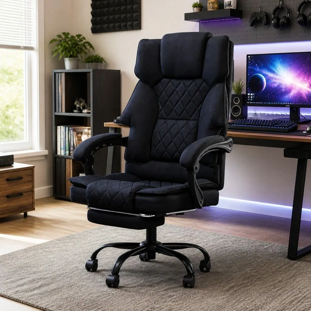 Ergonomic Office Chair Gaming Desk Chair High-back Adjustable Reclining Dark Grey