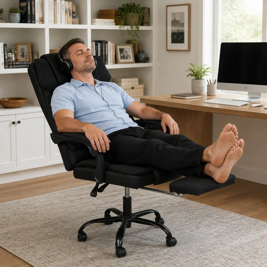 Ergonomic Office Chair Gaming Desk Chair High-back Adjustable Reclining Dark Grey
