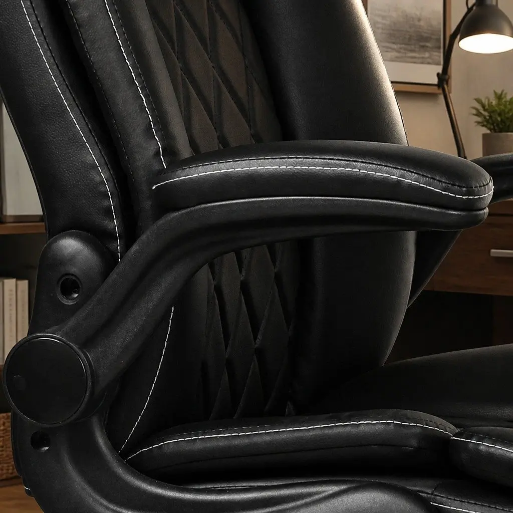 Executive Office Chair Reclining Gaming Work Seat High Back Black