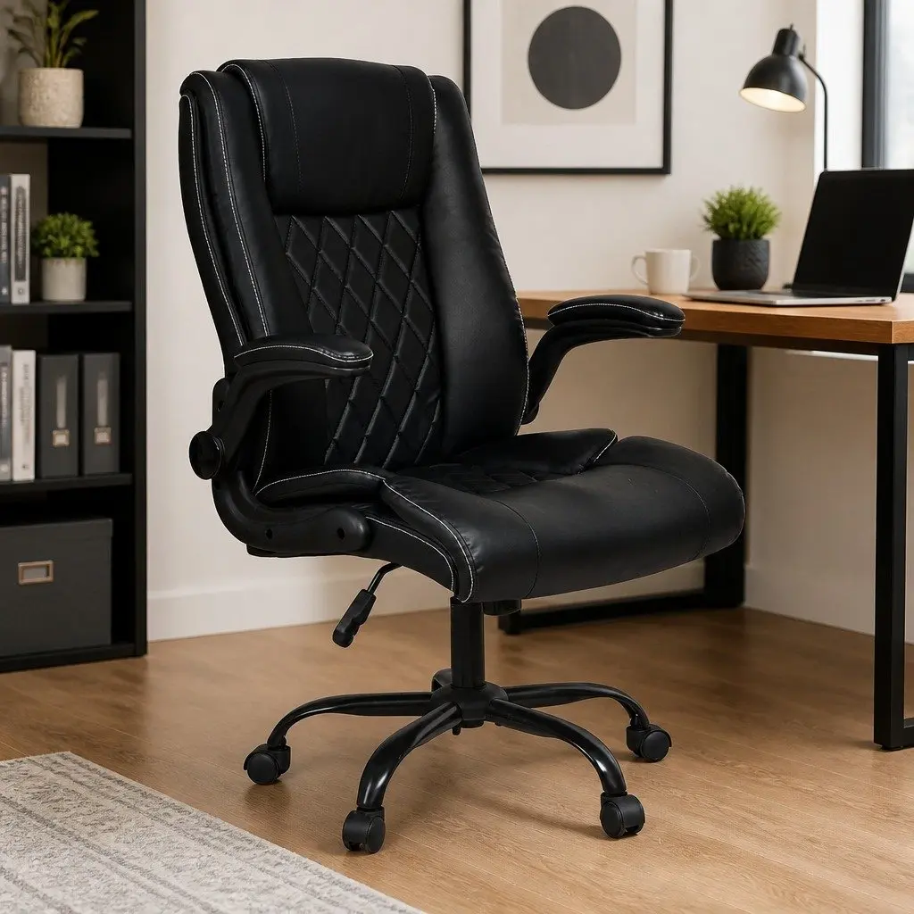 Executive Office Chair Reclining Gaming Work Seat High Back Black