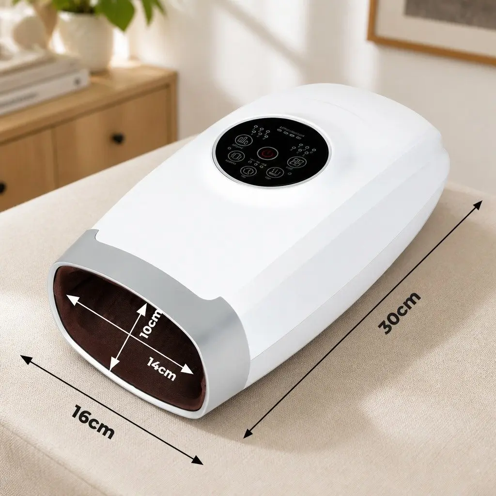 Electric Hand Massager Acupressure Therapy Wrist Palm Heating Function White
