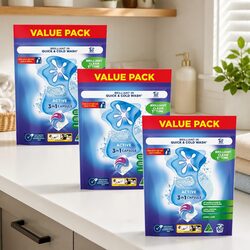 3 in 1 Active Laundry Capsules - 180 Count Pack for Easy Cleaning