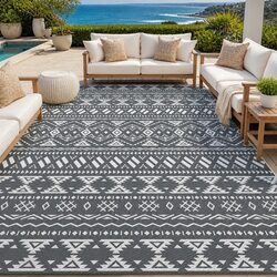 Warm Grey Outdoor Rug, Practical and Versatile