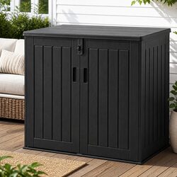Reliable 775L Black Outdoor Storage Box for Tools