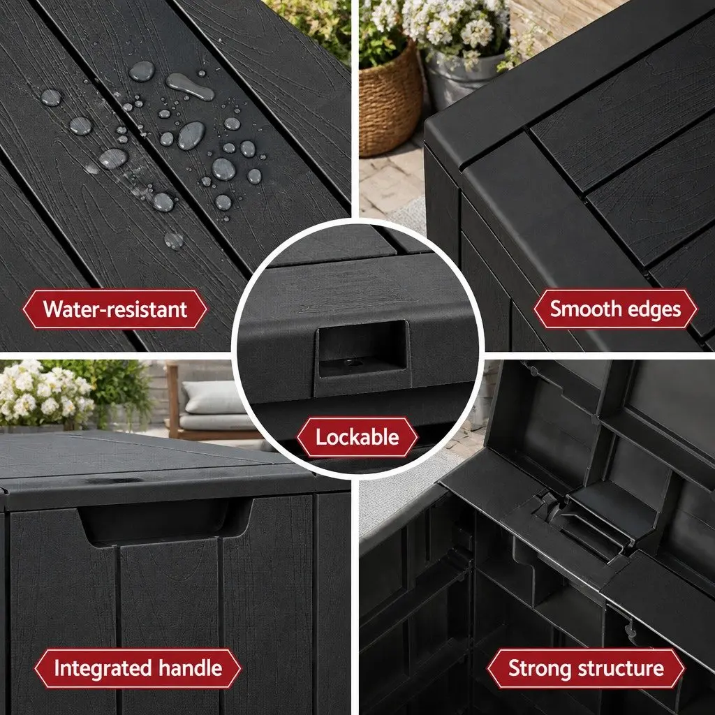 118L Garden Storage Box with Bench Seating