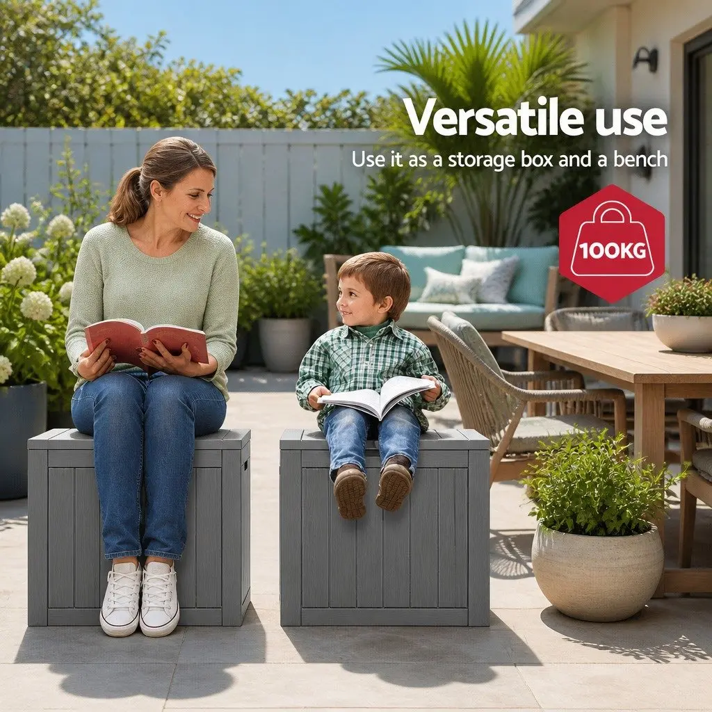118L Outdoor Storage Box with Locking Lid