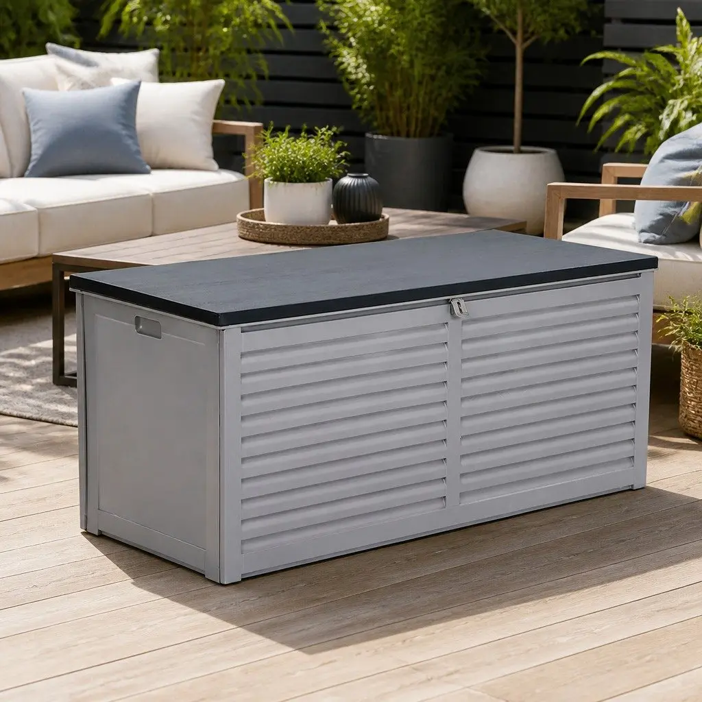 490L Weather-Resistant Storage Box with Bench Seat