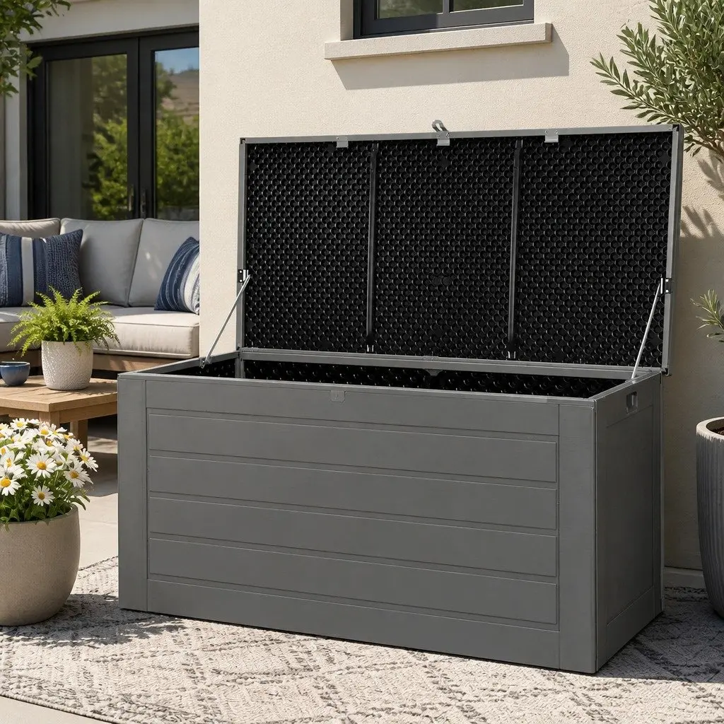 680L Outdoor Storage Box with Bench Seating