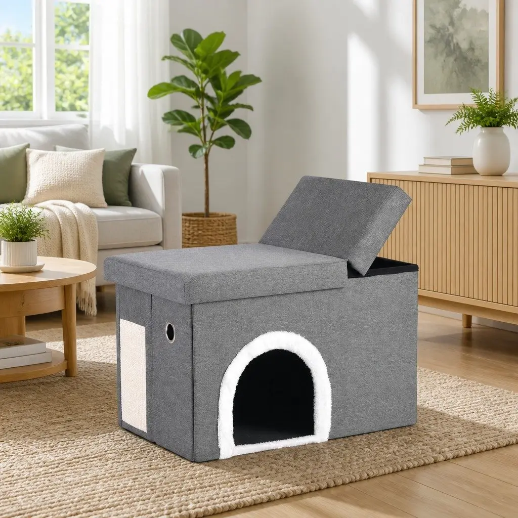Cat Litter Box Storage Ottoman