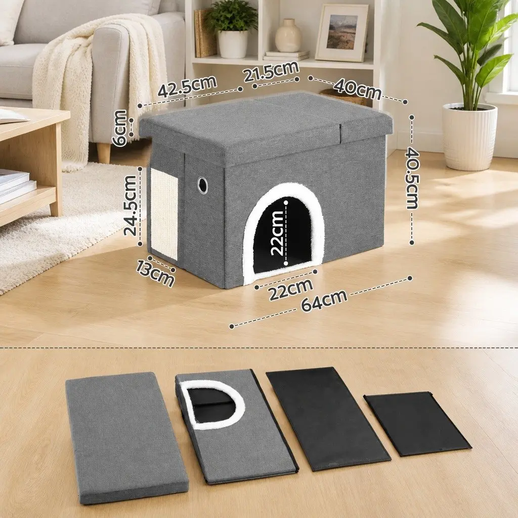Cat Litter Box Storage Ottoman