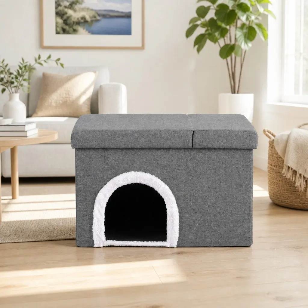 Cat Litter Box Storage Ottoman