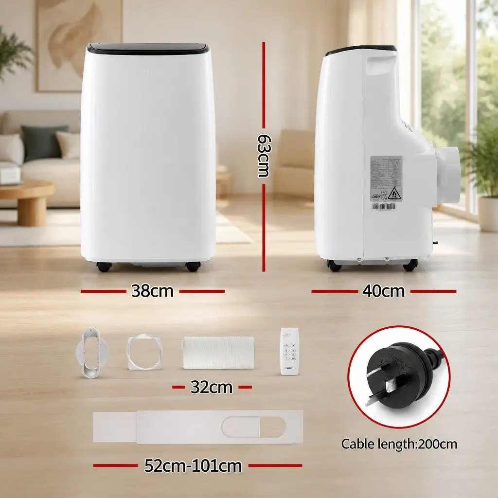 Portable Air Conditioner 7000BTU WiFi Smart Remote Control 3-in-1 Cool Fan Dry White