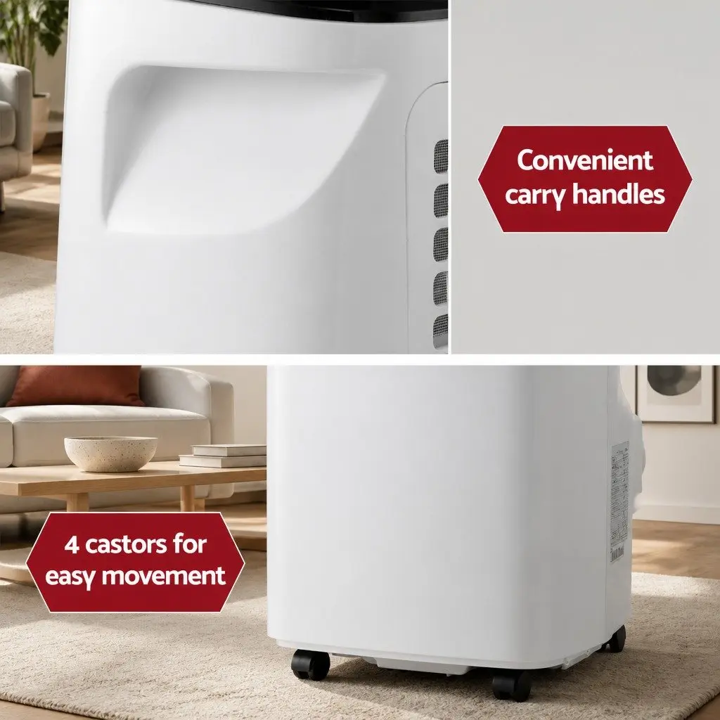 Portable Air Conditioner 7000BTU WiFi Smart Remote Control 3-in-1 Cool Fan Dry White