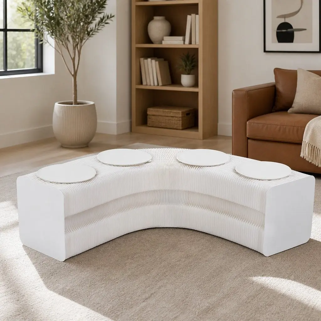 Folding Paper Bench with Cushions Included