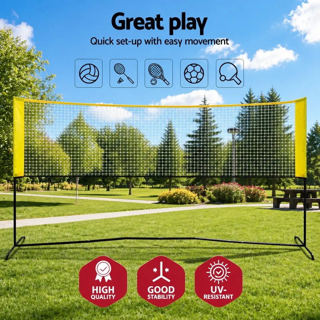 Portable Sports Net Adjustable Height 10ft Green for Pickleball Badminton Tennis Volleyball
