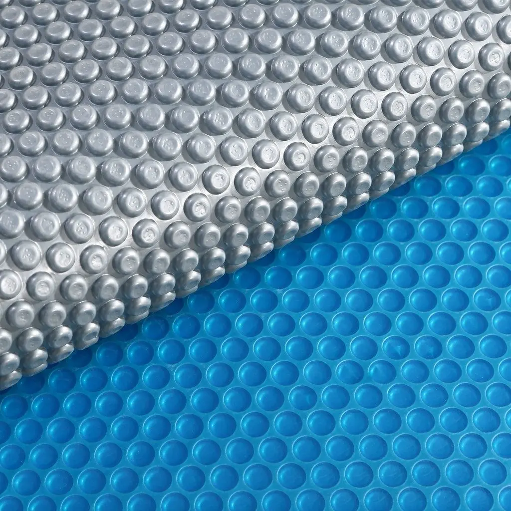 Solar Swimming Pool Cover Heat Retention 10 X 4.7M 400 Micron Blue Silver