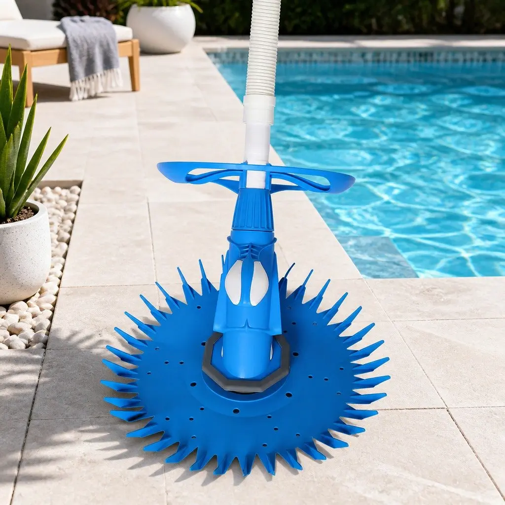 Pool Cleaner Suction Device Automatic Blue 0.8m to 3m for Easy Floor Cleaning