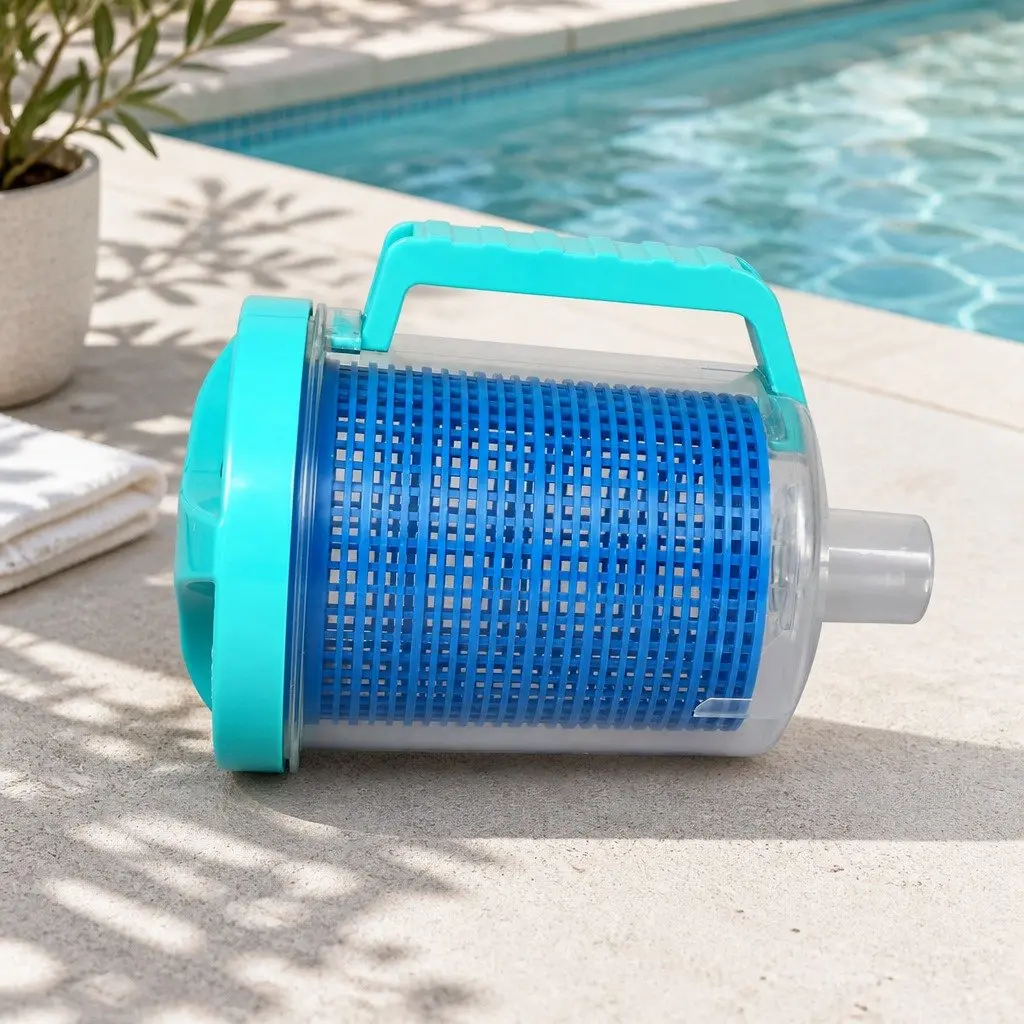 Pool Leaf Canister Suction Medium Clear Container Debris Catcher Blue
