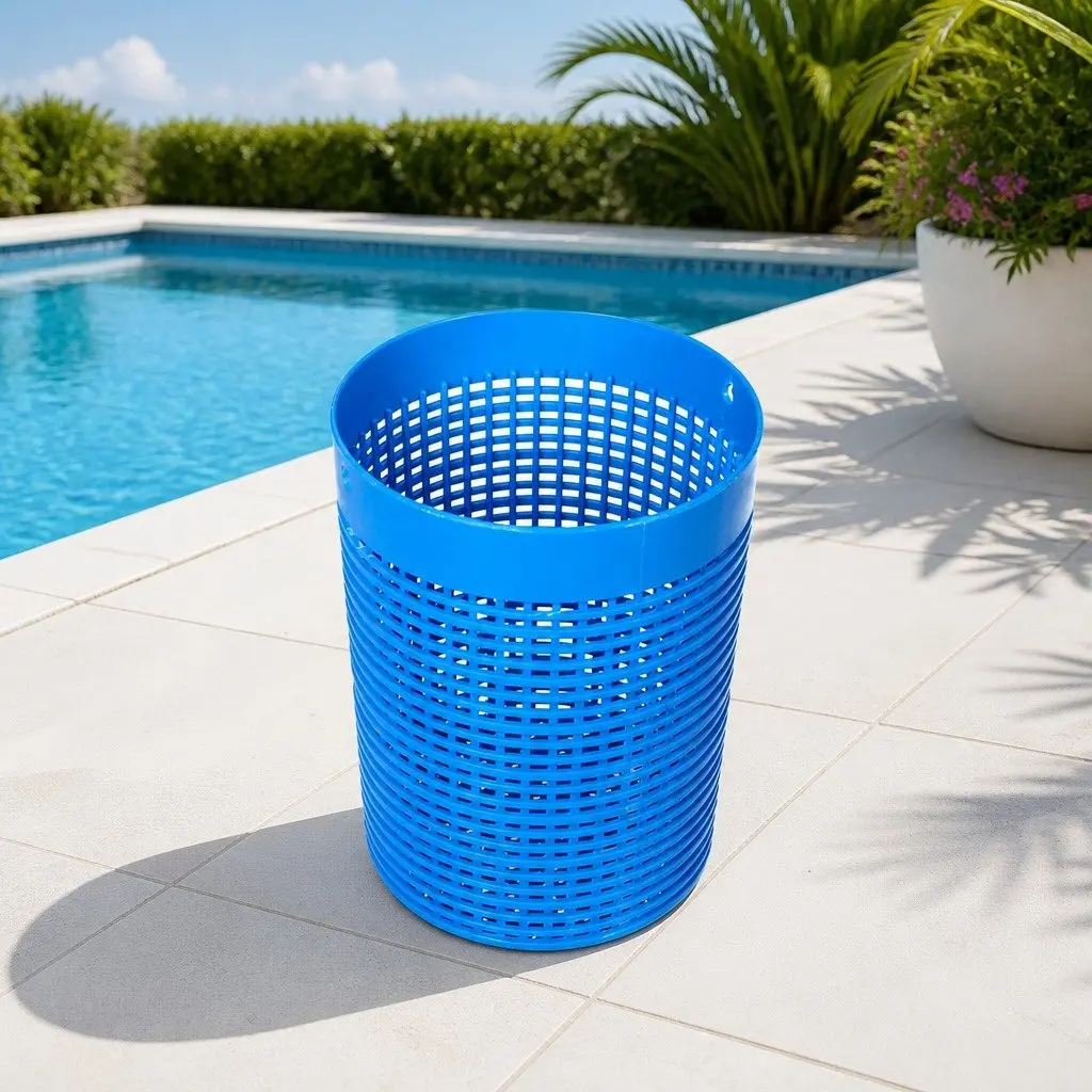 Pool Leaf Canister Suction Medium Clear Container Debris Catcher Blue