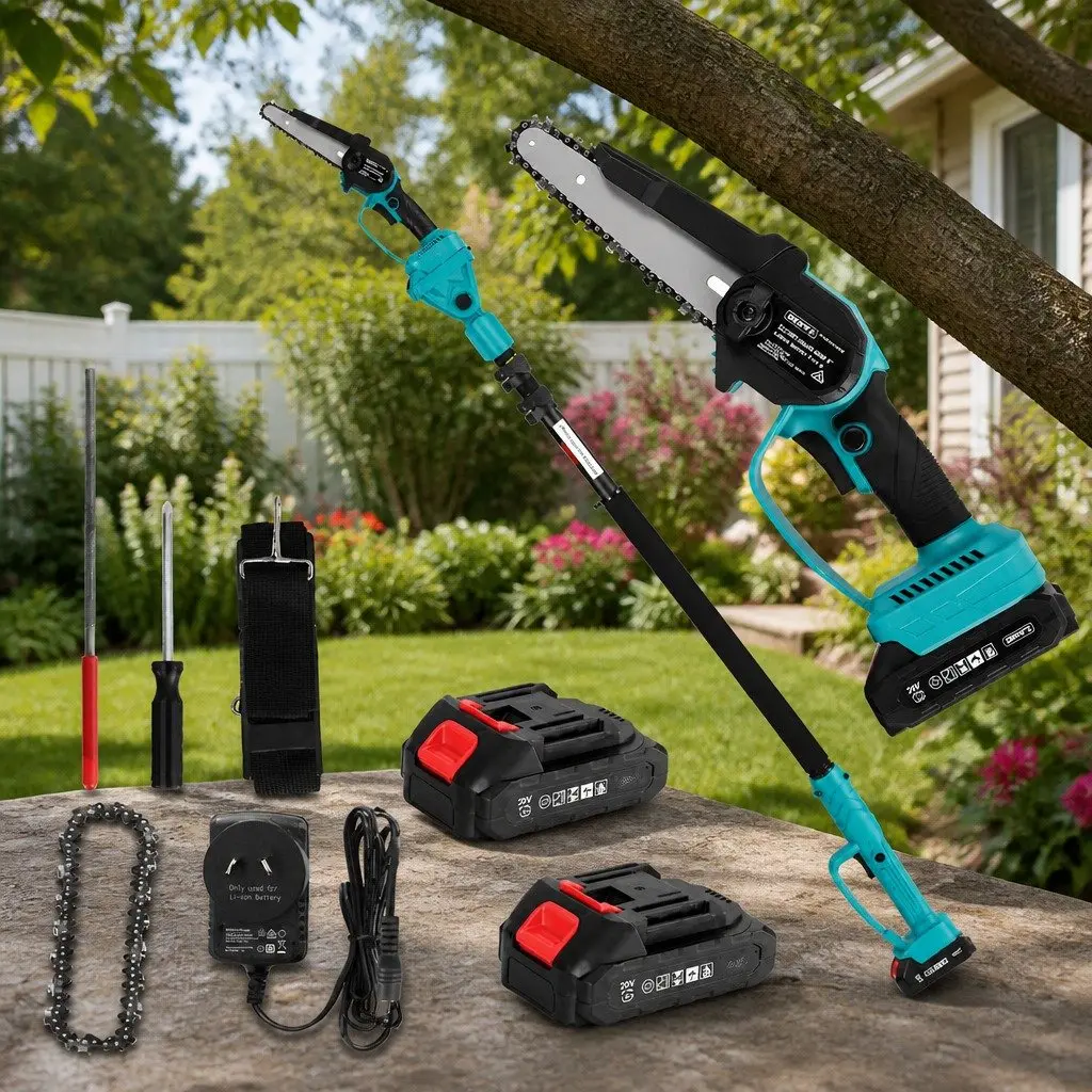 Cordless Pole Chainsaw with Adjustable Reach