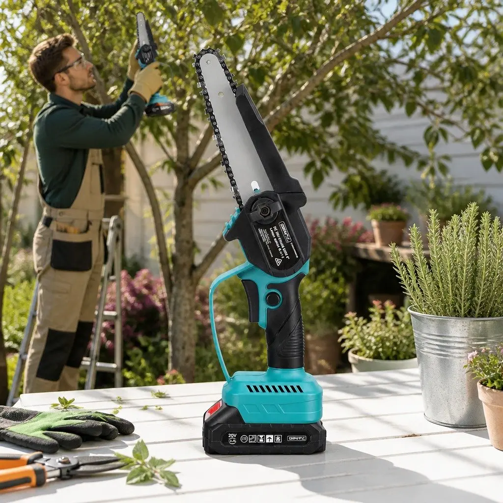 Cordless Pole Chainsaw with Adjustable Reach