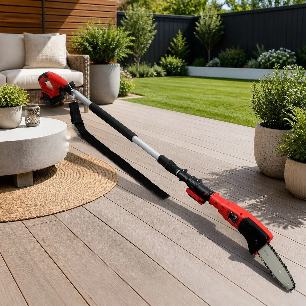 Cordless Pole Chainsaw with Long Reach and Battery
