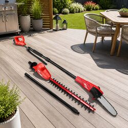 Cordless Chainsaw and Trimmer with Extended Reach