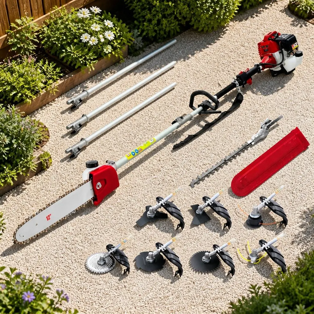 52cc Pole Chainsaw with Multiple Attachments