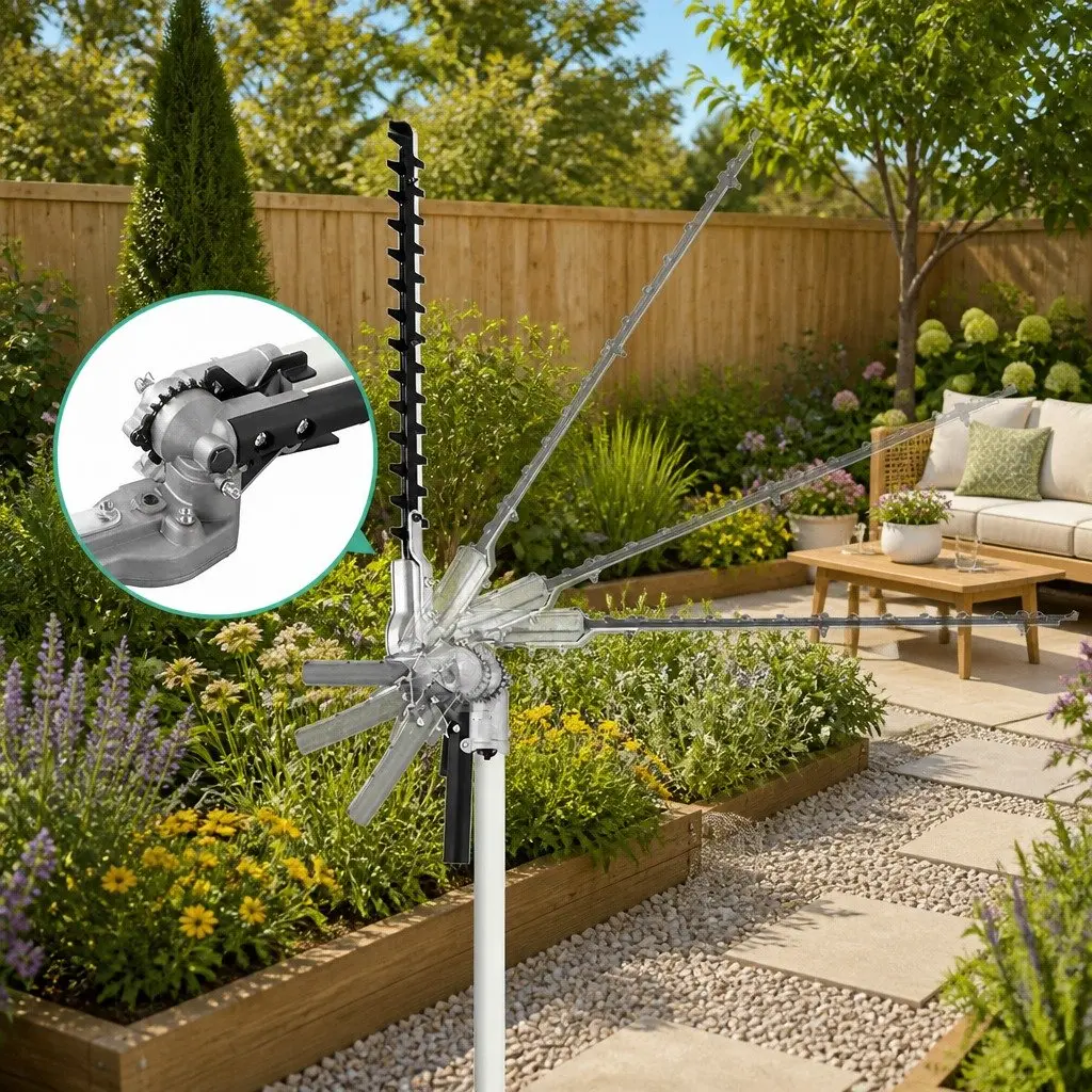 Pole Chainsaw 52cc Petrol Tree Pruner 12 Inch Long Reach Garden Tool 9 in 1 Red