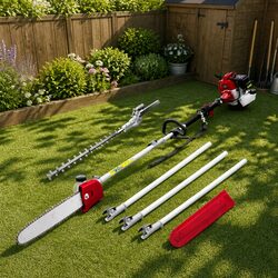 Practical and Valuable 52cc 2-in-1 Chainsaw and Hedge Trimmer