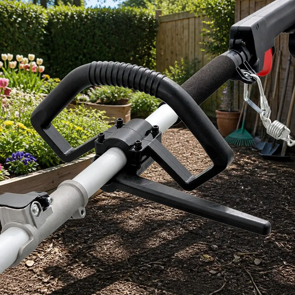 Pole Chainsaw 2 Stroke Petrol Pruner 52cc 2-in-1 Hedge Trimmer Long Reach 5.6m Black