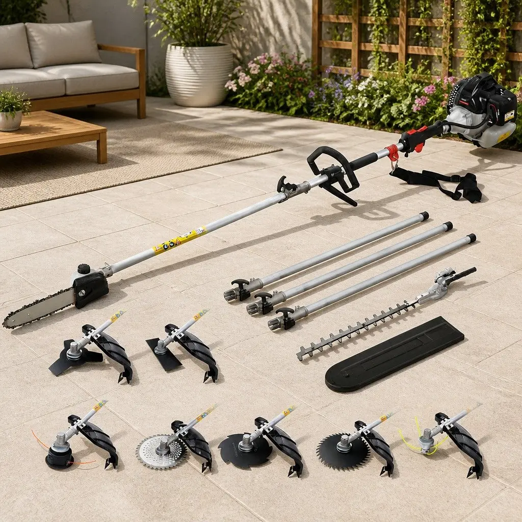 Pole Chainsaw Hedge Trimmer Brush Cutter Whipper Snipper 9 in 1 Multi Tool