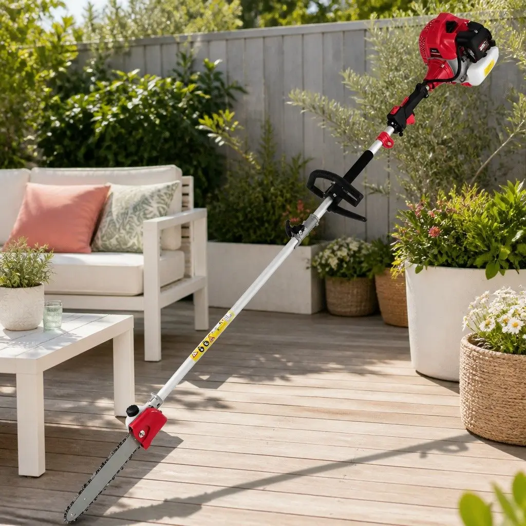 65CC Pole Chainsaw Hedge Trimmer Brush Cutter Whipper Snipper 9-in-1 Multi Tool