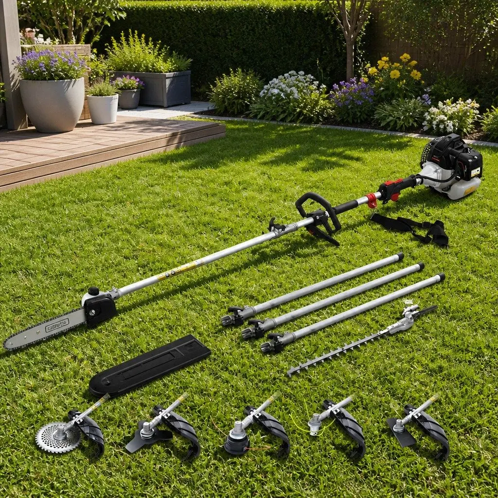 62cc Multi-Tool System with Chainsaw and Hedge Trimmer Attachments